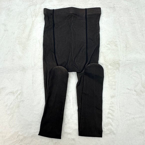 2 Lined Warm Winter Tights Women One Size Black - Picture 2 of 7